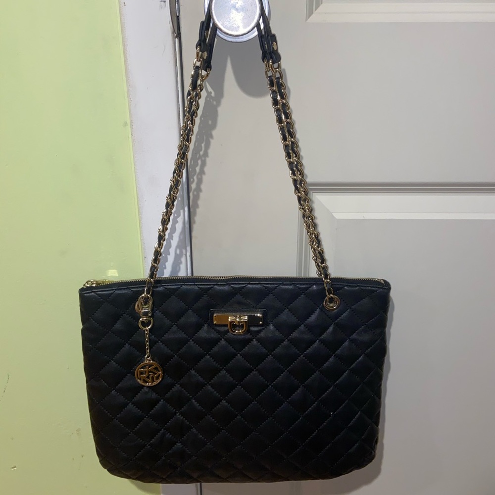DKNY quilted leather shoulder bag